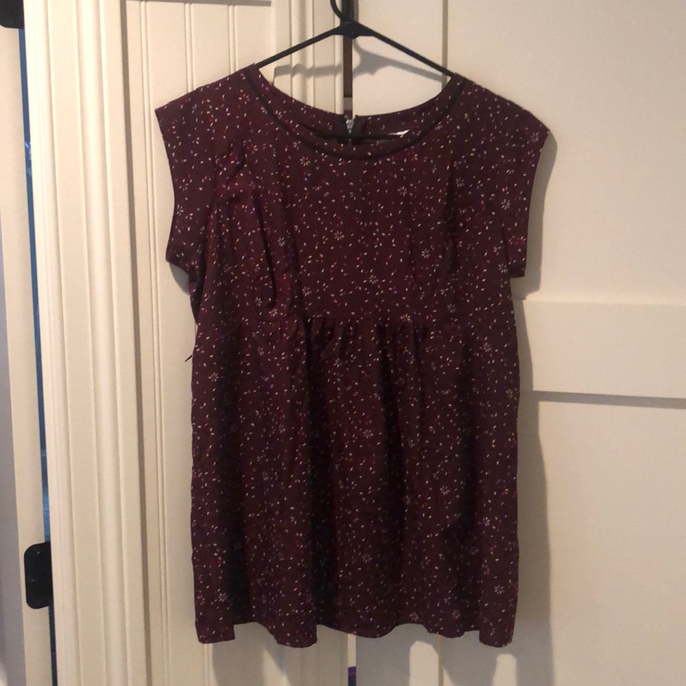 Deep purple maternity blouse